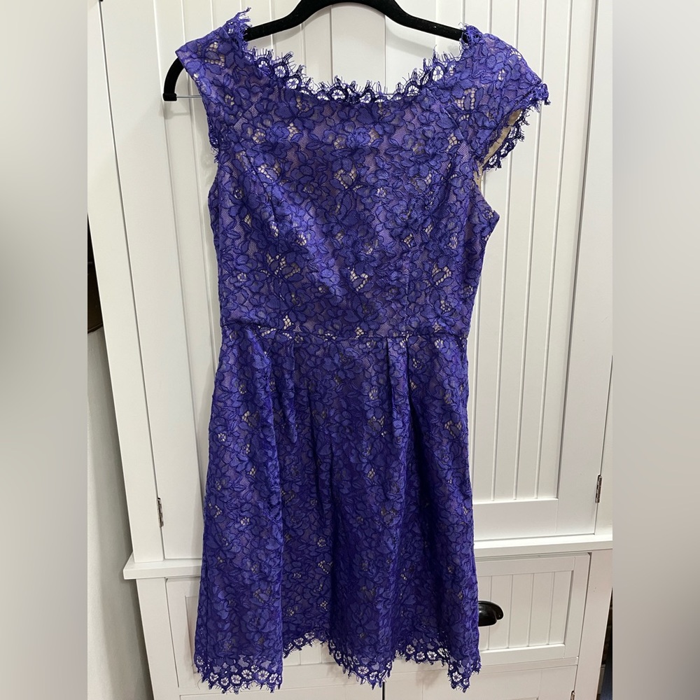 Shoshanna women’s purple lace dress